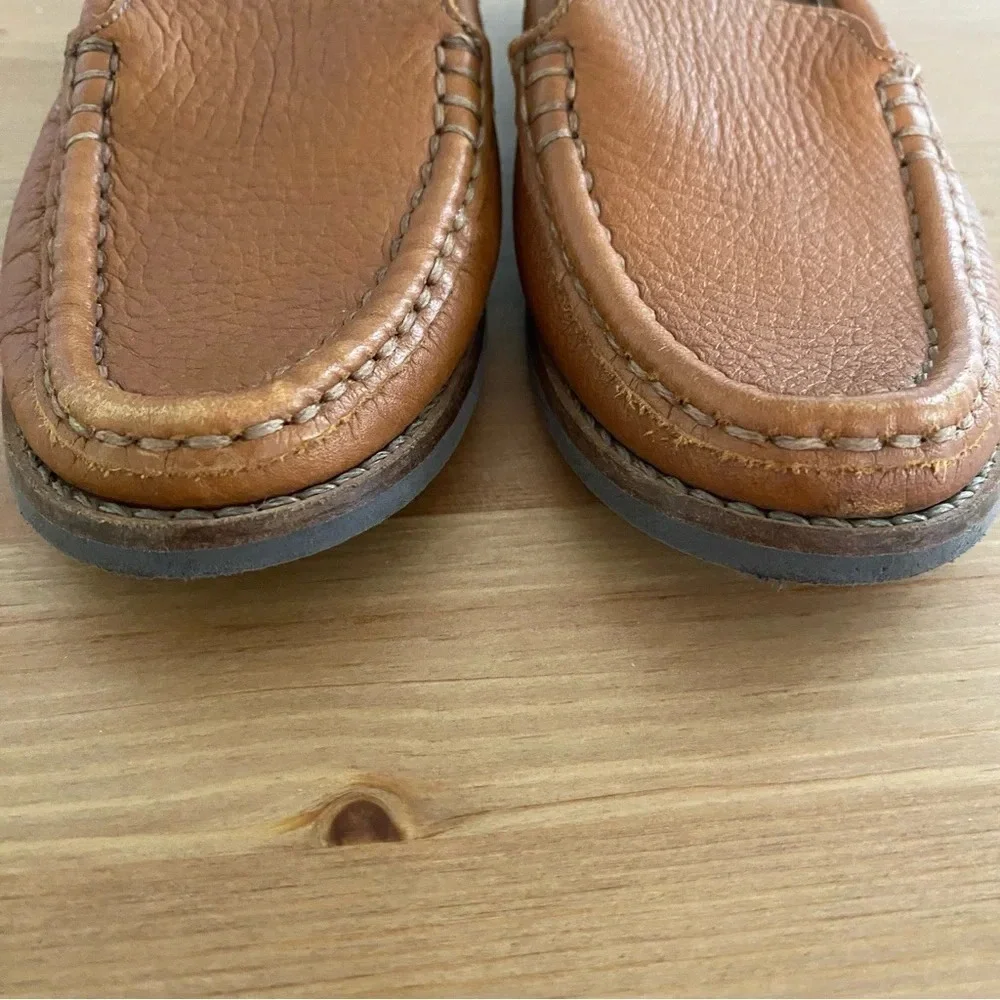 Marc Joseph Kids Slip On Brown Leather Loafers Boat Shoes Sz 11.5 Wedding Preppy